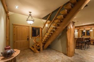 Log Home Staircase