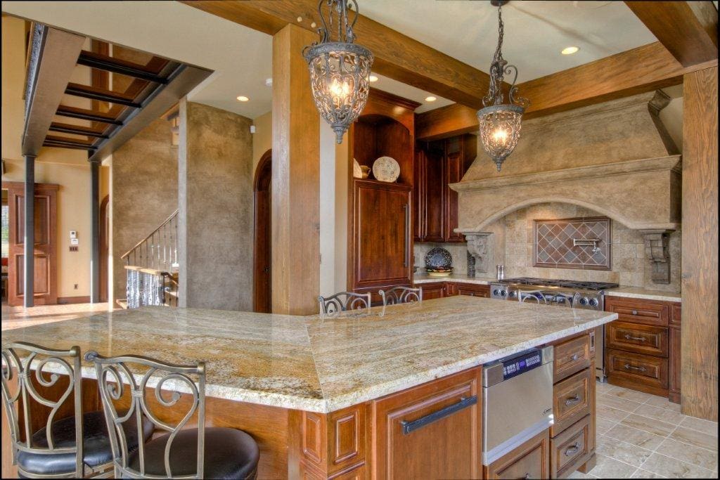 Custom Kitchen in timber frame home