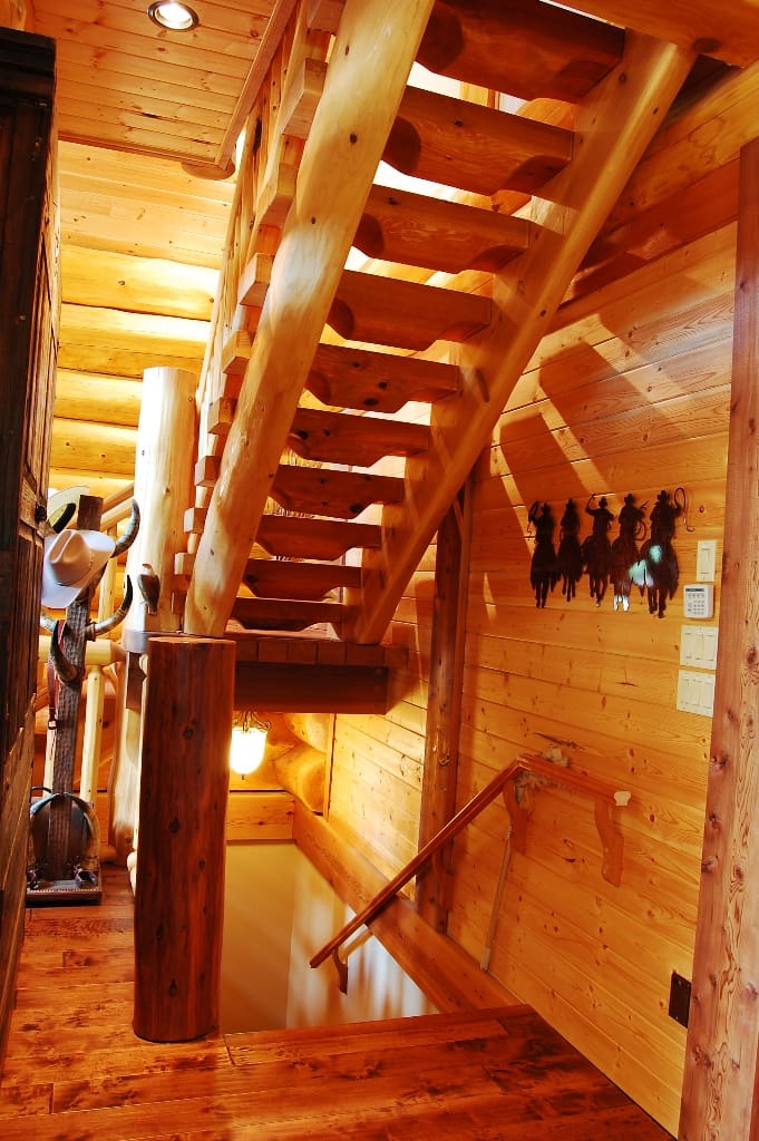 Log cabin stairwell