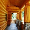log cabin deck