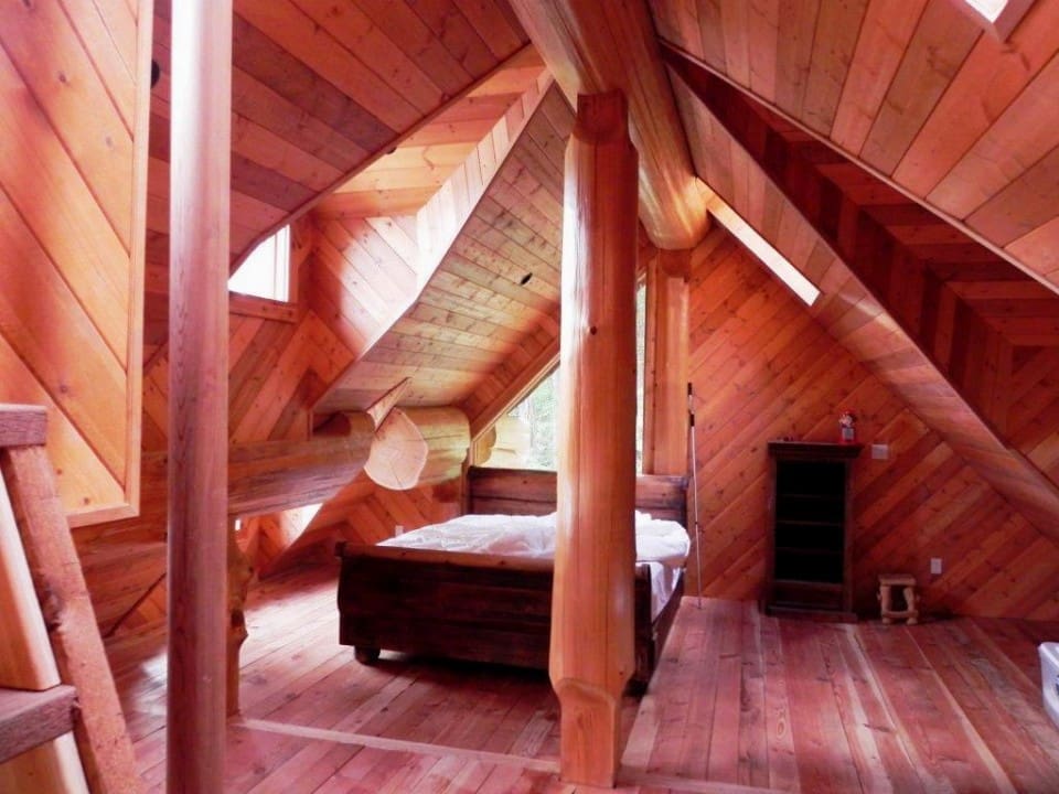 log home finished attic