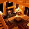 luxury log cabin living room