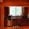 custom log cabin kitchen