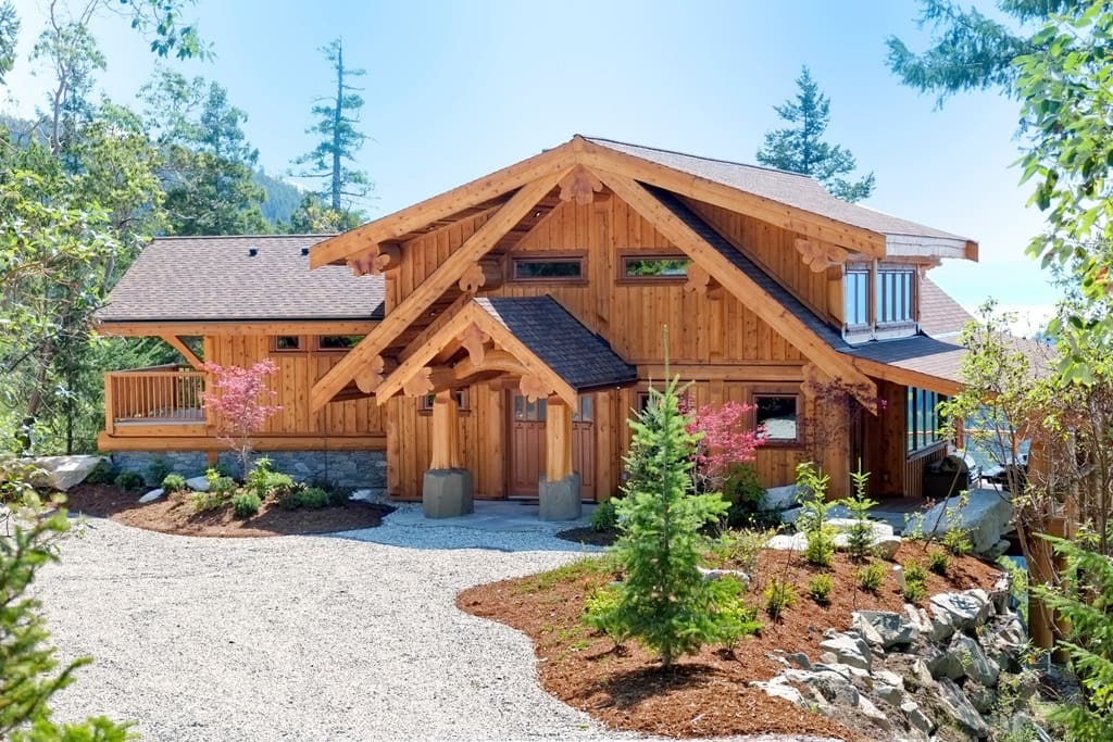 Mixal Heights Post and Beam Log Home Design.