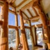 Western Red cedars in timber frame log home