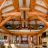 western red cedars are the focus of this timber frame home