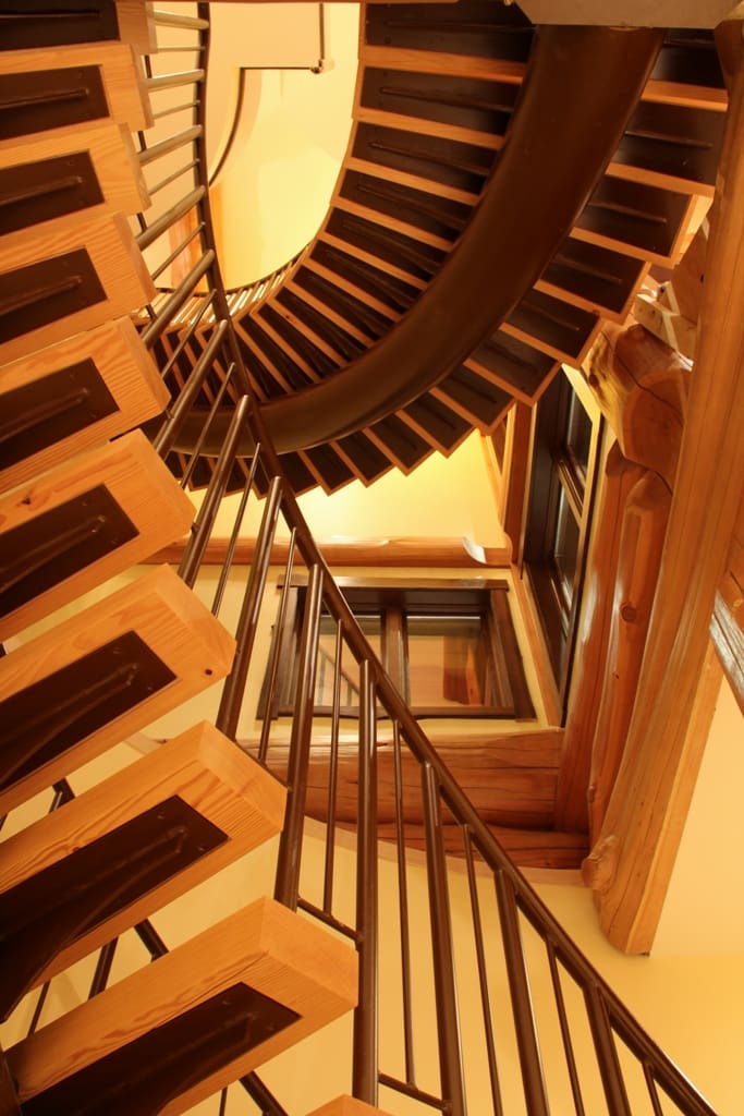 spiraling staircase