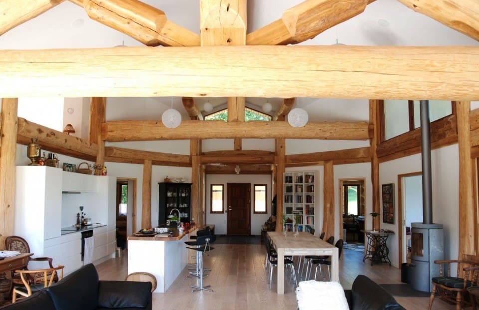 timber frame home interior