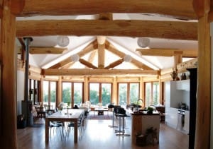 luxury log cabin interior