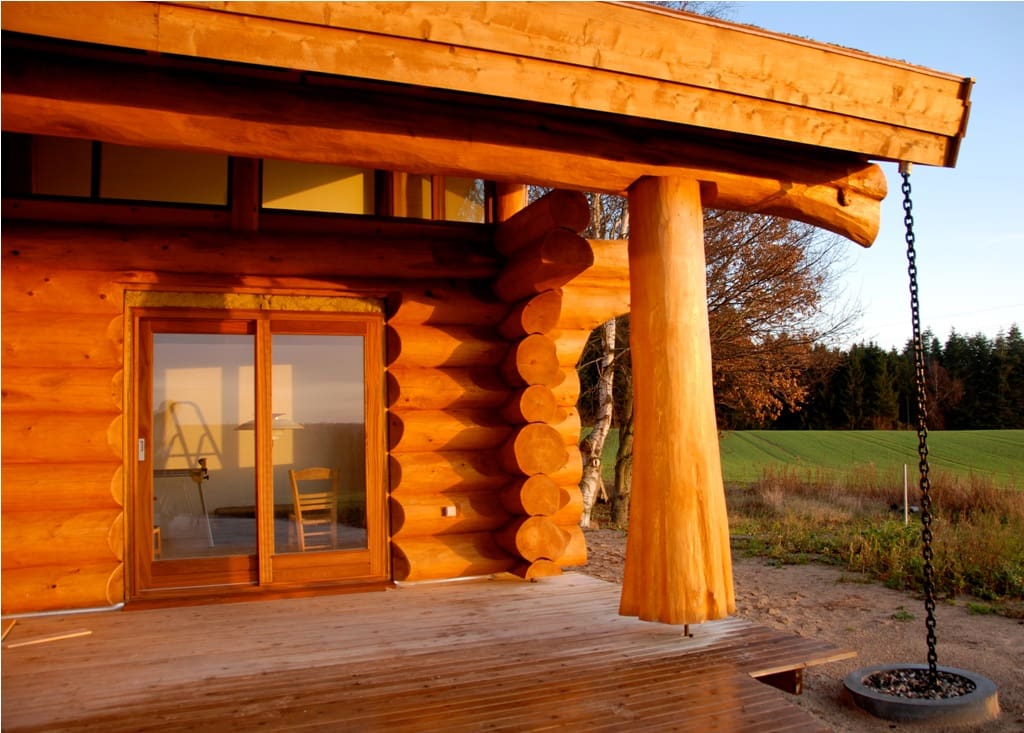 traditional log cabin