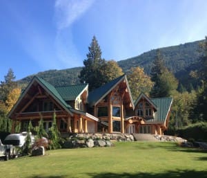 luxurious mountainside Timber Frame Home