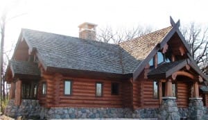 traditional log home