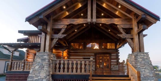 luxurious log cabin