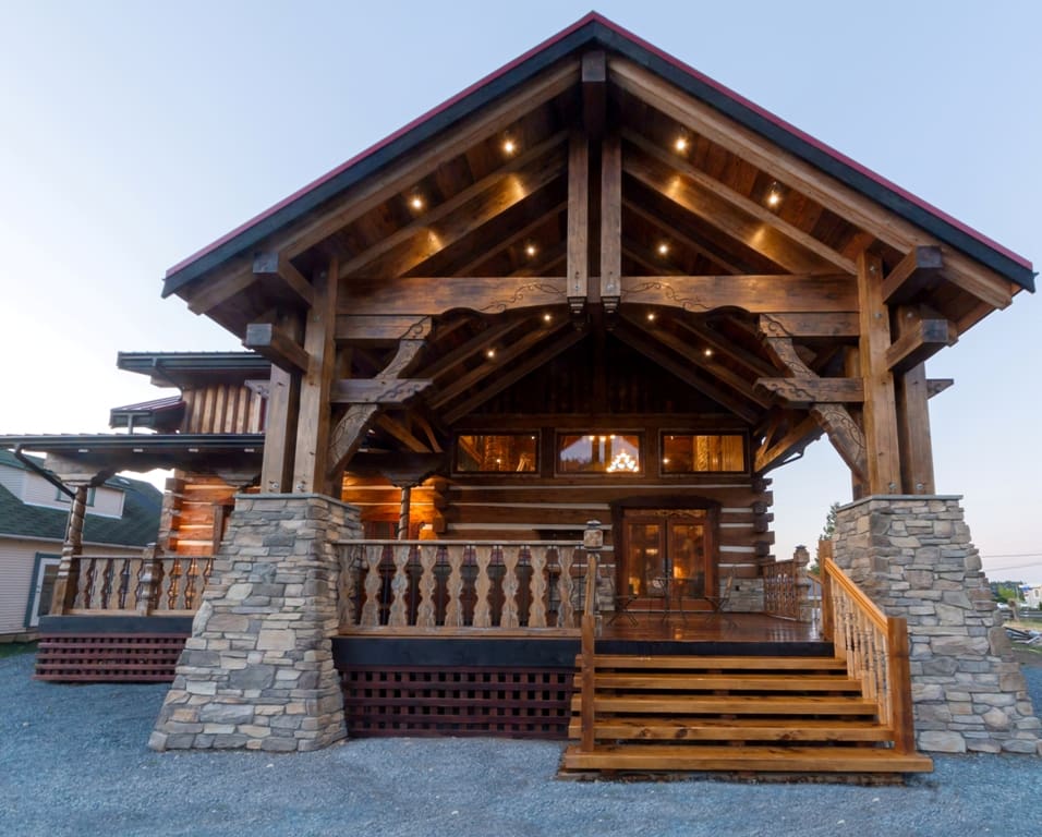 custom designed log cabin