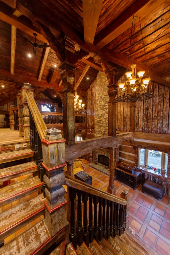rustic log home interior