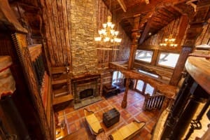 rustic log home interior