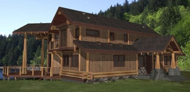 Gabriola Log Home Plans