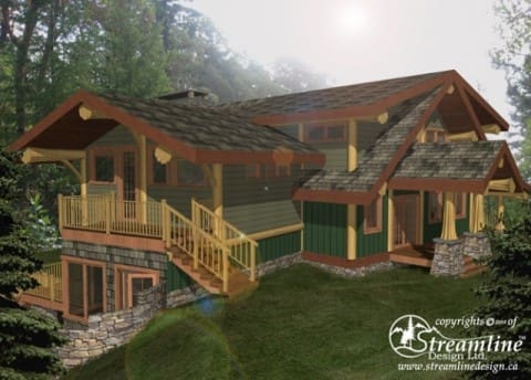 Mixal Heights Log Home Plans