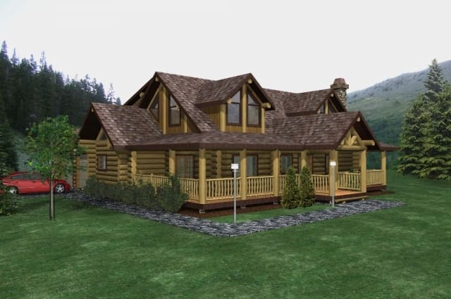 Pipestone Log Home Plans