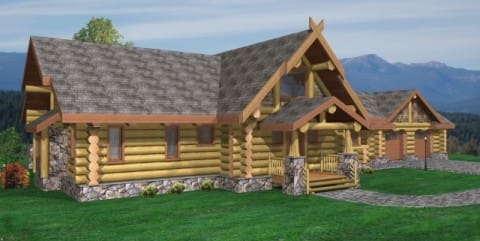 Pleasant Prairie Log Home Plans