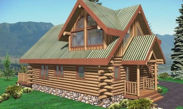 Saddlehorn Log Home Plans