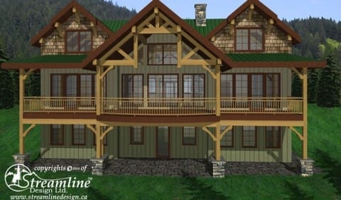 Salt Spring Island Timber Frame House Plan