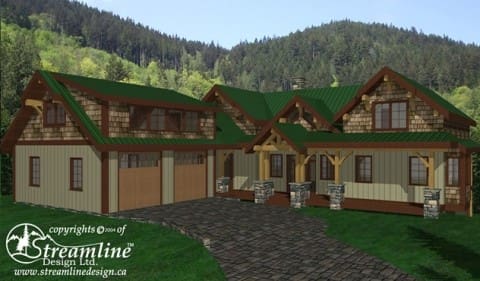 Salt Spring Island Timber Frame House Plan