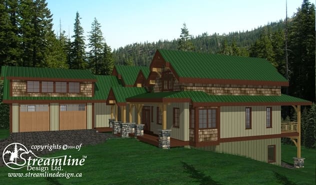 Salt Spring Island Timber Frame Plans – 4575sqft – Streamline Design