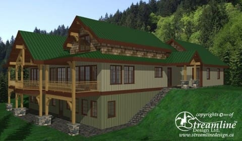 Salt Spring Island Timber Frame House Plan