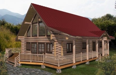 Squanga Lake Log Home Plans