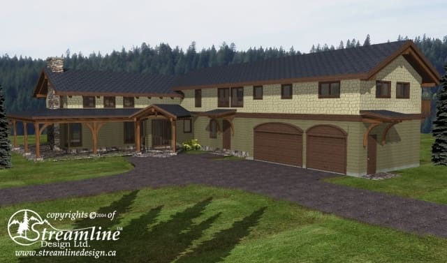 The Collier Timber Home Plan