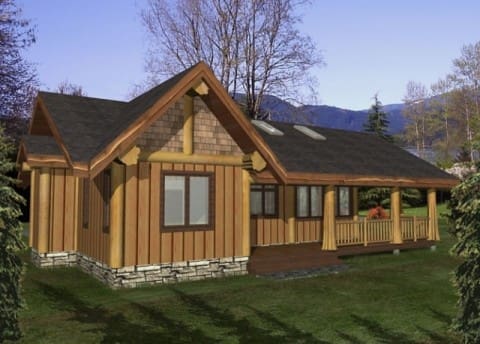 The Jefferson Log Home Plans