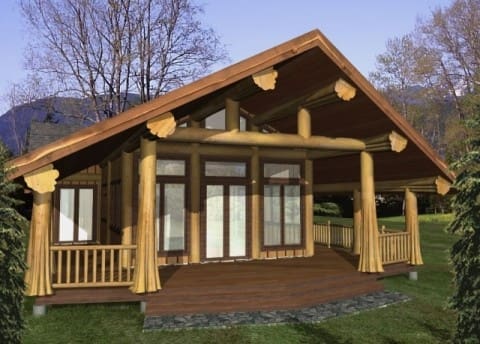 The Jefferson Log Home Plans