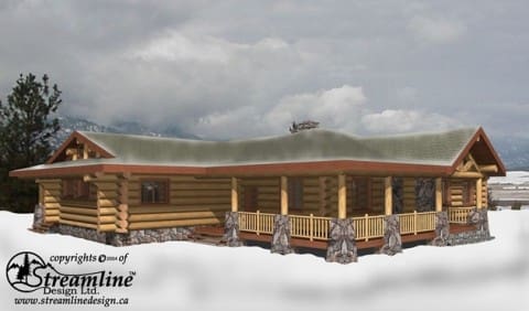 The Logan Log Home Plans