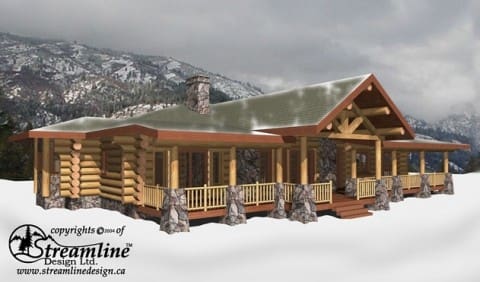 The Logan Log Home Plans