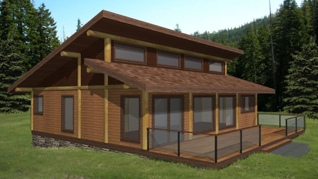 The Sunset Log Home Plans
