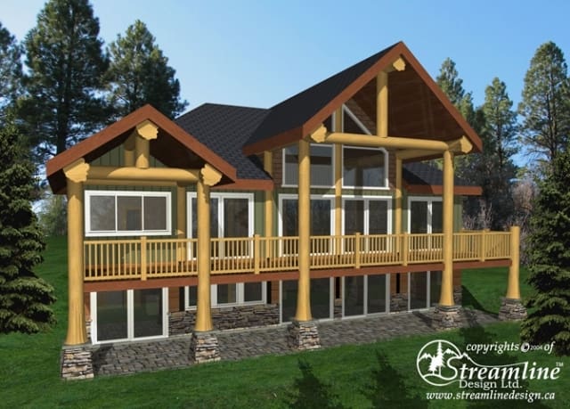 Trail Bay Log Home Plans