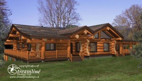 Linn County Log Home by Streamline Design