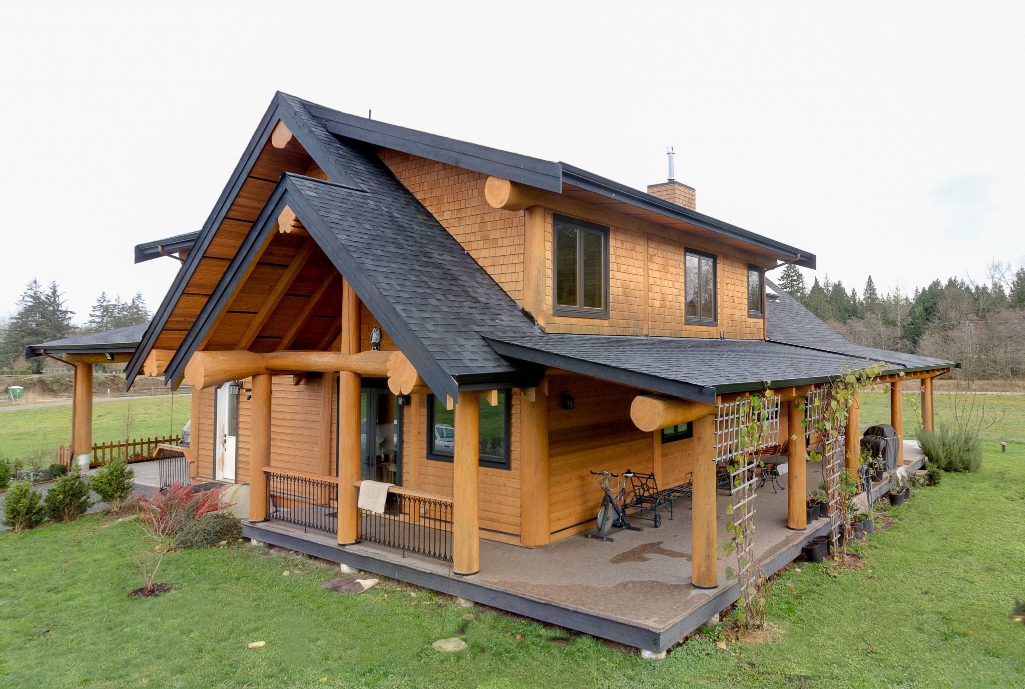 Campbell Valley Post and Beam Log Home 16 - Streamline Design