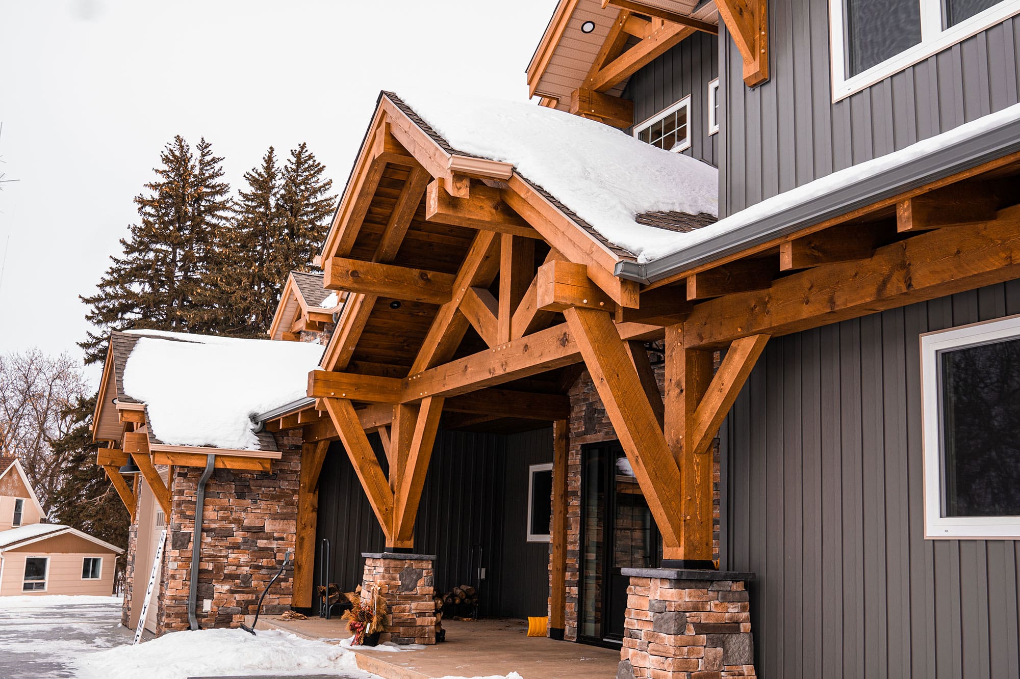 Timber frame designed home