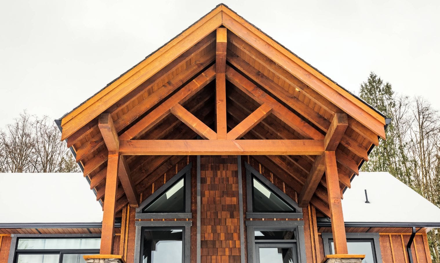 Timber frame log home 1500 square feet.