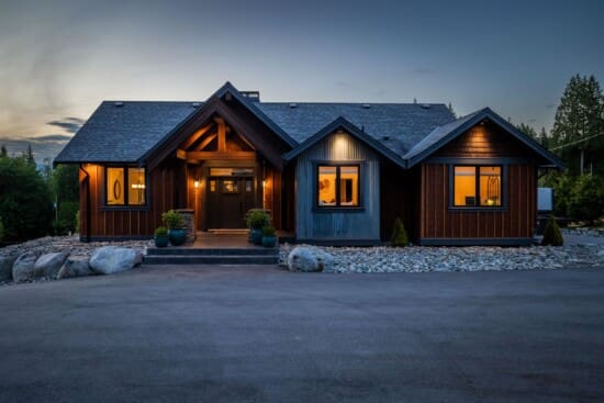 Timber frame log home 1500 square feet.
